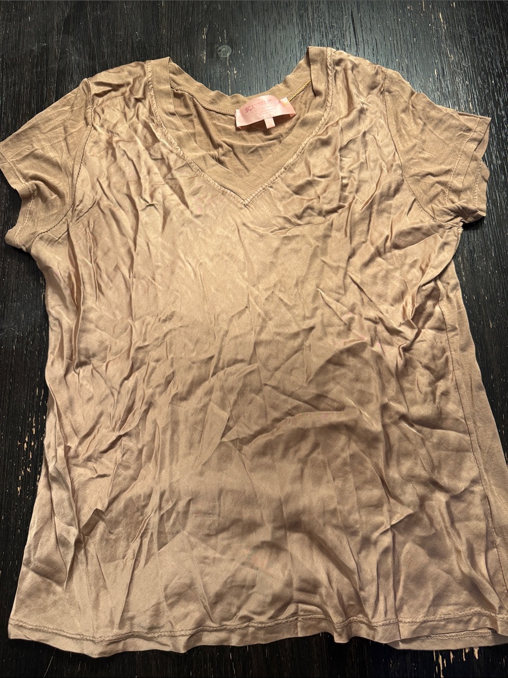 Classic V-Neck Short Sleeve Tee in Taupe